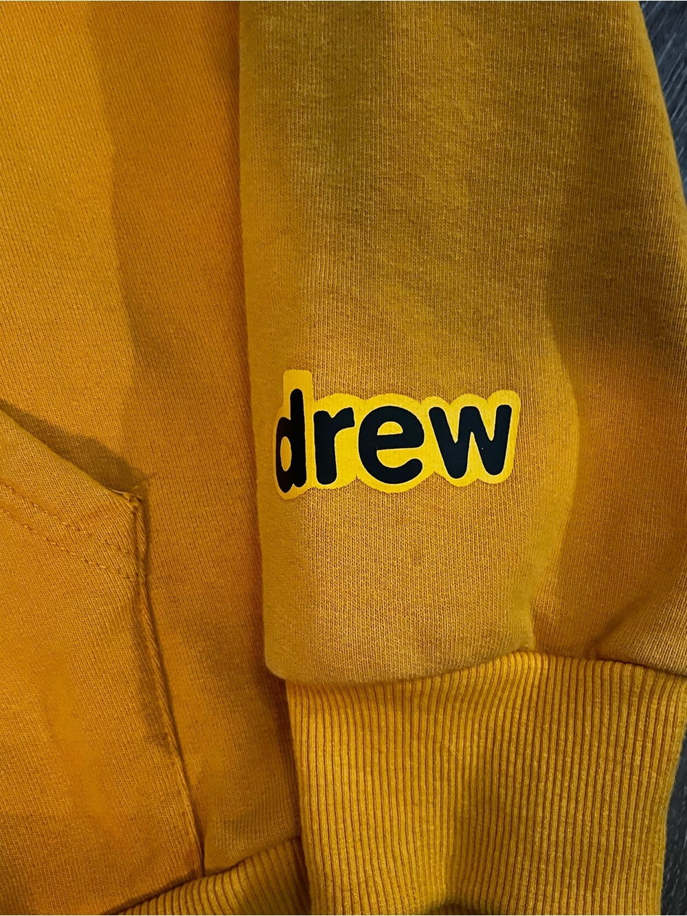 Justin Bieber Streetwear Drew House Mascot Hoodie Yellow Size Large - Picture 7 of 13